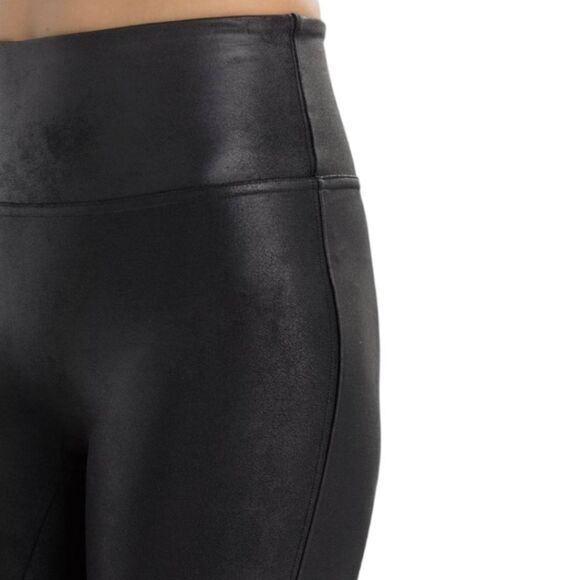 Spanx Black Leggings High Rise Women's Sz L Comfy Stretch Slimming Leggings - Picture 14 of 15